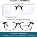 Trysee Blue Light Clip Ons for Glasses for Men Women Blue Light Blocker Fit Over Computer Glasses TS1007