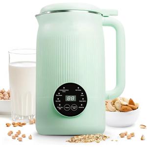 8-in-1 Automatic Nut Milk Maker, 40oz Soy Almond Oat Milk Machine  Delay Start, Keep Warm, Self-Clean, No Straining Needed, BPA-Free, Quiet, Recipe Book & Juice, Green