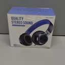 AILIHEN C8 Kids Headphones Wired, On-Ear Headphones with Microphone and Volume Control Foldable Corded Stereo 3.5mm Headset for School Teens Smartphones Chromebook Laptop Tablets Travel (Black Blue) (Medium)