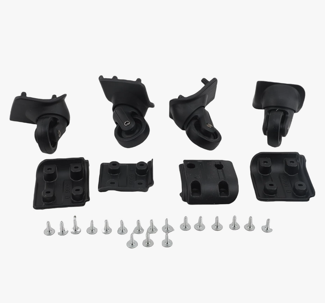 Yosoo Health Gear Luggage Wheels Replacement Kit, Sealed Stainless Steel Bearings, Impact Absorption, Universal Spinner Wheels for Suitcases, 2 Pairs