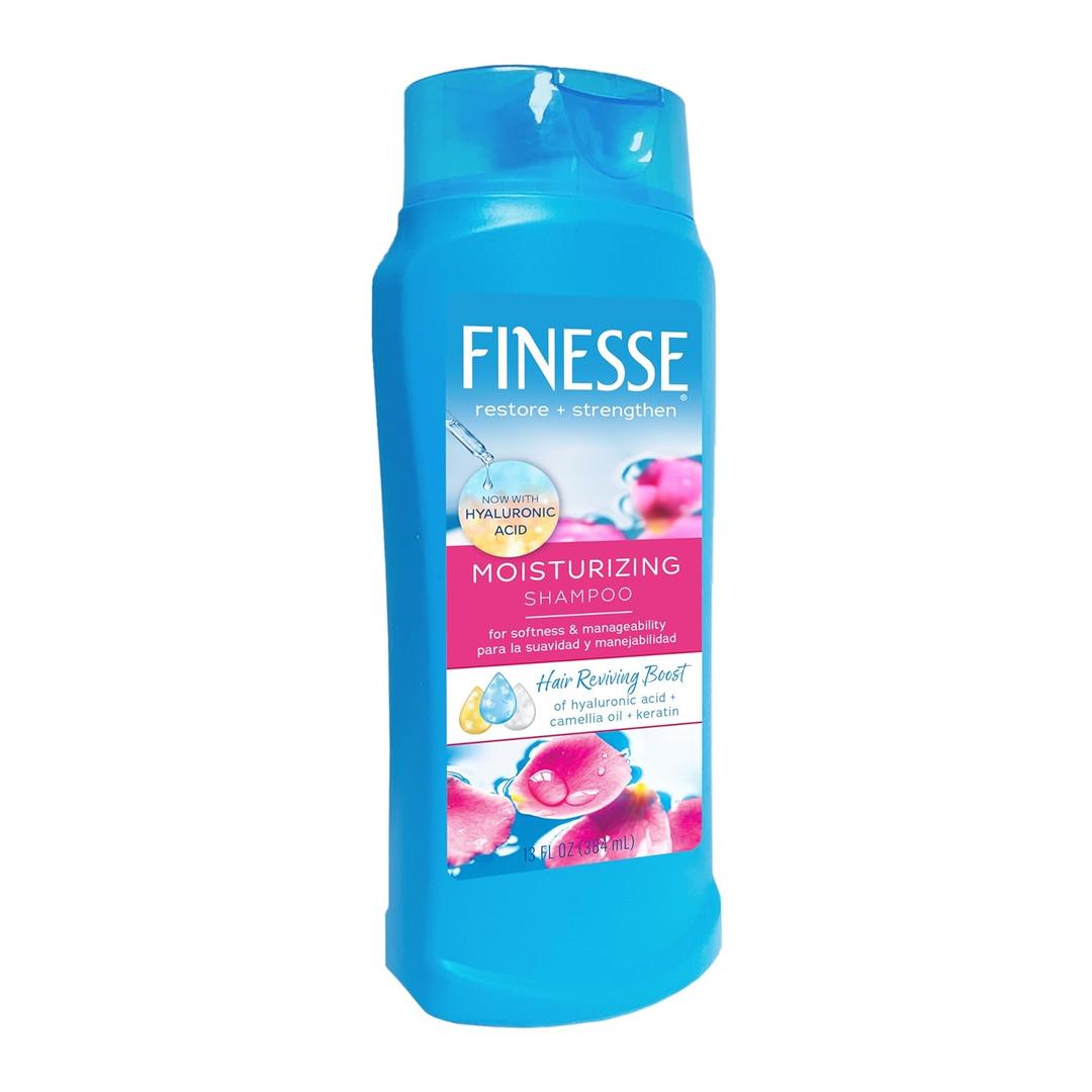 Finesse Restore + Strengthen Moisturizing Shampoo, 13 oz (Pack of 6), Moisturize & Repair Dry or Damaged Hair for Soft, Healthy Looking Hair