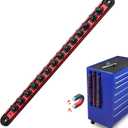 Magnetic Socket Holder Organizer Set: 3/8 Detachable Socket Trays Socket Organizer for Tool Box Drawer Holds 14-Piece Standard Size Sockets for Automotive Mechanic Garage(Red)