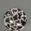 BLUE PANDA 48 Pack Cow Print Paper Plates (9 Inch) for Barnyard Birthday, Farm Animal Party - Cow Baby Shower Supplies (Brown Foil Print)
