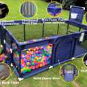 Gaorui Large Kids Baby Ball Pit - Portable Indoor Outdoor Baby Playpen Toddlers Children Safety Play Yard Fun Activities Popular Toys (Not Includes Balls) (Blue)
