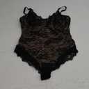 FeelinGirl Shapewear Lace Bodysuits for Women Shapewear Tummy Control V-Neck Bodysuit Sleeveless Tops Jumpsuit (Large, Black)