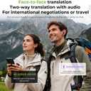 BEARTAIN NE20 Earbuds, 2025 New NE20 AI Translation Earbuds in Real Time, Language Translator Headphones with LCD Touch Screen Audifonos Traductores Ingls Espaol Support 135 Languages for Travel