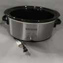 Hamilton Beach 6-Quart Slow Cooker with 3 Cooking Settings, Dishwasher-Safe Stoneware Crock & Glass Lid, Silver (33665G)
