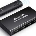 HDMI Switch 3 in 1 Out 4K@60Hz, GANA HDMI Splitter Switcher with Remote, Aluminum HDMI 2.0 Switch Box Hub for 3D, HDCP2.2, HDR, Compatible with Xbox, PS5/ 4/ 3, Fire Stick, Roku, Blu-Ray Player, Black