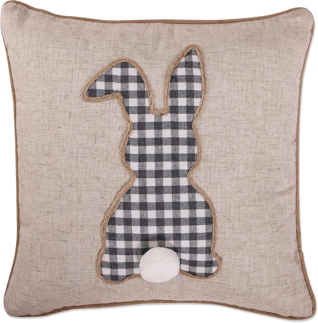 Pillow Perfect Indoor Single Bunny Natural Throw Pillow, 18" x 18"