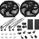 JDMSPEED New 2 Sets Universal 10'' Electric Radiator Cooling Slim Fan Push Pull Mounting Kit