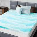 DUMOS Mattress Toppers Memory Foam Twin Size, 3 Inch Thick Bed Topper Pad Cooling Gel Infused Soft Comfy Padding Breathable for Sleeper Sofa Couch RV Camper, CertiPUR-US Certified, Blue