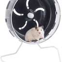 Hamster Wheel Treadmill Wheel, Silent Hamster Exercise Wheels, Freely Adjustable in Height Or Assembled in Cage, for Hamsters or Other Small Animals - Black