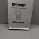 BYSNOW 100 Pack 16 oz Coffee Cups with Lids, Disposable Insulated Hot Cups To Go Paper Coffee Cups, Corrugated Ripple Wall Cup for Hot Drink, Office, Coffee Bar (Grey 16 oz)