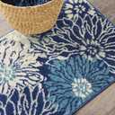 Nourison Home Passion Navy Ivory 1'10" x 2'10" Area Rug - Easy Clean, Non Shedding, Bed Room, Living Room, Dining Room, Kitchen (2' x 3')