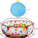 EocuSun Kids Ball Pit Large Pop Up Toddler Ball Pits Tent for Toddlers Girls Boys for Indoor Outdoor Baby Playpen w/Zipper Storage Bag, Balls Not Included (ARed)