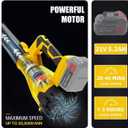 580CFM Cordless Leaf Blower Compatible with Makita 18V Battery, 6-Speed Electric Lawn Blower, Lightweight for Leaves Snow Debris (Tool Only)