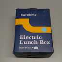 TRAVELISIMO Electric Lunch Box for Adults 100W Heated Lunch Box For Men 1.5L Stainless Steel Portable Food Warmer, 12/24/110V Electric Food Warmers for Travel & Work (Black)