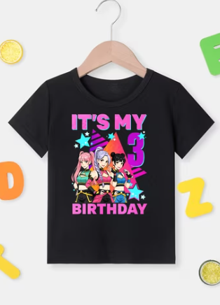 4 Years Old Birthday K pop Kids 4th Birthday Girls Kpop TShirt, xs