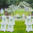 HAINARverS Folding Chair Covers for Wedding, 10pcs Stretch Spandex Washable Fabric Chair Cover, Decoration Chair Cover for Wedding, Party, Banquet, Birthday, Conference, Event(White, 10 PCS)