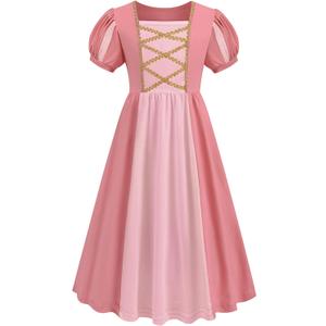 Girls Princess Dress Costume Halloween Cosplay Outfits Birthday Party Dress Up Clothes, Size 7-8T