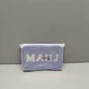 Empty Mahjong Tile Bag American PVC Clear Mahjong Case Size 166 Waterproof Zippered Storage Tile Holder Rack Bag for Game Lover Gift Travel, Case Only (Navy Blue, Mahj)