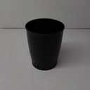 iDesign - 93437 iDesign Kent Plastic Wastebasket, Small Round Plastic Trash Can for Bathroom, Bedroom, Dorm, College, Office, 8.25" x 10", Black