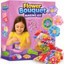 Flower Bouquet Making Kit Toy for Kids - Valentines Day Gifts, 5 Year Old Girl Gift, Toys for 7 Year Old Girls Gifts, Arts and Crafts for Girls Ages 4 5 6 7 8 8-12 +, 6 Year Old Girl Gifts Birthday