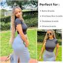 Ash Blonde Boho Braiding Hair Pre Stretched for Boho Braids27/613 Mixed Synthetic Deep Wave Boho Braids Hair for Braiding