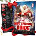 Santa's Meat Smoking Guide - Must Have Smoker Accessories for Pellet Grill - Christmas Grilling Gifts for Men - Smoker Accessories Gifts for Men - Wood, Time & Temp - Outdoor