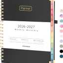 Forvencer Academic Planner 2026-2027, Hardcover Calendar Planner Weekly & Monthly, July 2026 - June 2027, 8.5" x 11", Daily Agenda with Tabs, College School Organizer for Student Teacher, Black