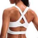 Sports Bras for Women Criss-Cross Back Padded Workout Tank Tops Medium Support Crop Tops for Women, Size 16