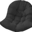 Thickened Hammock Swing Chair Cushion, Hanging Basket Seat Cushion Pillow, Soft Hanging Egg Chair Back Cushions Pads, for Indoor and Outdoor Garden Offices - Thickened Version (80x110cm/31.49x43.3in, Dark Black)