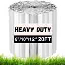Tandefio Corrugated Metal Garden Edging 10 in x 20 ft Landscape Galvanized Sturdy Edging Border for DIY Flower Bed Lawn Landscaping (White)