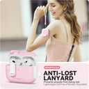 2 x for AirPods Pro 2 Case with Safety Lock & Phone Stand, Auto Opening AirPods Pro Case Cover Compatible with Airpods Pro 2nd/1st Generation Cases for Women Girly with Cleaner,Lanyard, Drop Protective