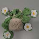 Cute Crochet Hanging Succulent Plant for Car, Aesthetic Decor Rear View Mirror Hanging Ornament Accessories for Women and Men, Handmade Cute Car Interior Decor Accessories Gift