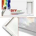 JOOZ Starry Sky Paint by Numbers Kit for Adults with Frame, Adult Paint by Number Kits with Easel, DIY Starry Night Landscape Oil Painting Kit for Home Wall Decor 8x12 Inch