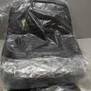 Bar Stools Set of 3, Swivel Bar Chairs, Modern Adjustable PU Leather Upholstered Barstools Counter Height with Tufted Back for Bar, Kitchen Counter Island, Dining Room, Black