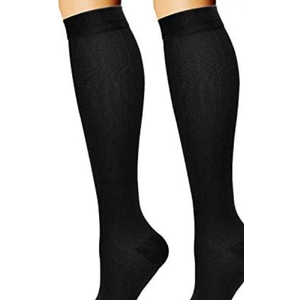 CHARMKING Compression Socks for Women & Men Circulation (Pair of 2) 15-20 mmHg is Best Support for Athletic Running Cycling L/XL