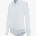 Tapata Womens Bodysuit Blouse Button Down One-Piece Long Sleeve Solid Office Work Shirt Casual Tops, XL