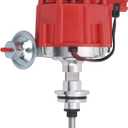 HEI Ignition Distributor 65k Volt Coil 7500 RPM Compatible with Mopar, Chrysler Dodge Plymouth V8 Engines 273 318 340 360 Small Block One-Wire Installation Red Cap Replacement PC6006, JM6513