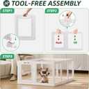 Acrylic Dog Playpen Indoor，Exercise Pen with Door, 24" H, White, 10 Panels