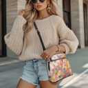 Leather Purses for Women, Leather Hobo Bags for Women Vintage Travel Sling Purse Multi Pockets Shoulder Bag