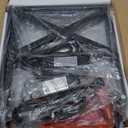 Huuger Nightstands Set of 2, Night Stand with Charger Station, 2 Drawer Side Table with Open Shelf, USB-C Port, End Table for Small Spaces, X Shaped Side Rail, Rustic Brown