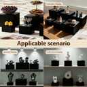 6PCS Buffet Risers,acrylic display risers,Dessert table display set Display Racks for Gatherings,Catering,Jewelry,and Collectibles (3in to 8in black)