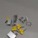 6Pcs Adjustable Sliding Window Locks Stops, Aluminum Alloy Door Frame Security Lock with Keys (4*Single Hole and 2*Double Hole)