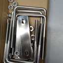 6 Pack Square U-Bolts, Stainless Steel U-Bolts with Frame Plates and Nuts, 2"/50mm Inner Width 3.15"/80mm Length, U Shaped Bolt for Automobiles Trailer, Ski Boat, Sailboat (Square, 2"/50mm)