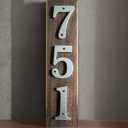 4 x Unique 5-Inch High Acrylic House Numbers - Rustproof & Anti-fade Mailbox Number/Float or Flush Mount - Enhance Home Address Visibility/Silver Finished/Number 8