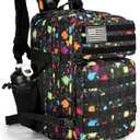 Lovelinks21 Tactical Assault Backpack - 45L 3 Day Assault Pack with MOLLE, Waterproof Rucksack - Tie Dye