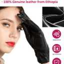 Winter Leather Gloves for Women, Cashmere Lined Touchscreen Gloves for Texting, Premium Soft Sheepskin Warm Glove