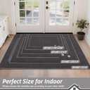 BEQHAUSE Dog Door Mat for Mud Paws Dirt Trapper Doormat Non-Slip Entryway Rugs Absorbent Welcome Mat Washable Indoor Floor Mat Low-Profile for Front Door, 36" x 60", Dark Grey
